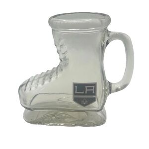 NHL Los Angeles Kings 3D Skate Heavy 16oz Glass Beer Mug Stein New Discontinued